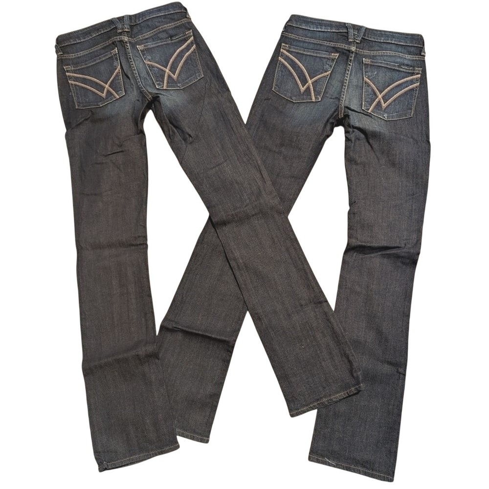 William Rast Women's Straight Leg Jeans in Dark Indigo Blue